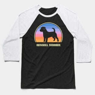 Russell Terrier Vintage Sunset Dog Baseball T-Shirt